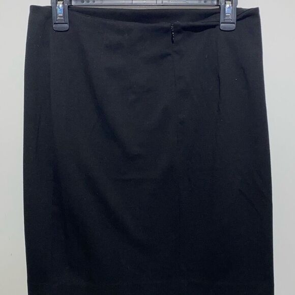 Loft Women's Black Knee Length Back Zip Pencil Skirt Size 6 - Picture 3 of 5
